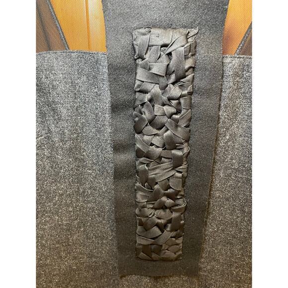 Vera Wang Lavender Label Women 4 Wool Silk Cap Sleeve Cocktail Dress Grey Black - Picture 10 of 13